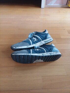 Men's Blue Suede Runner Sneakers US 9